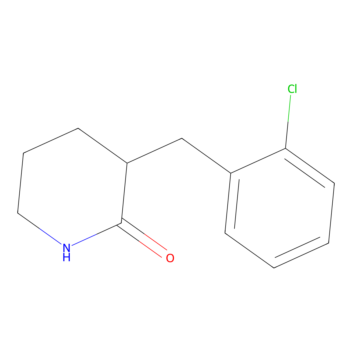 3-(2-Chlorobenzyl)-2-piperidone molecular structure, CAS 1260766-37-7