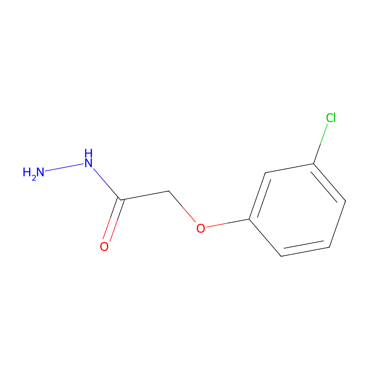 2-(3-Chlorophenoxy)acetohydrazide molecular structure, CAS 1260767-05-2