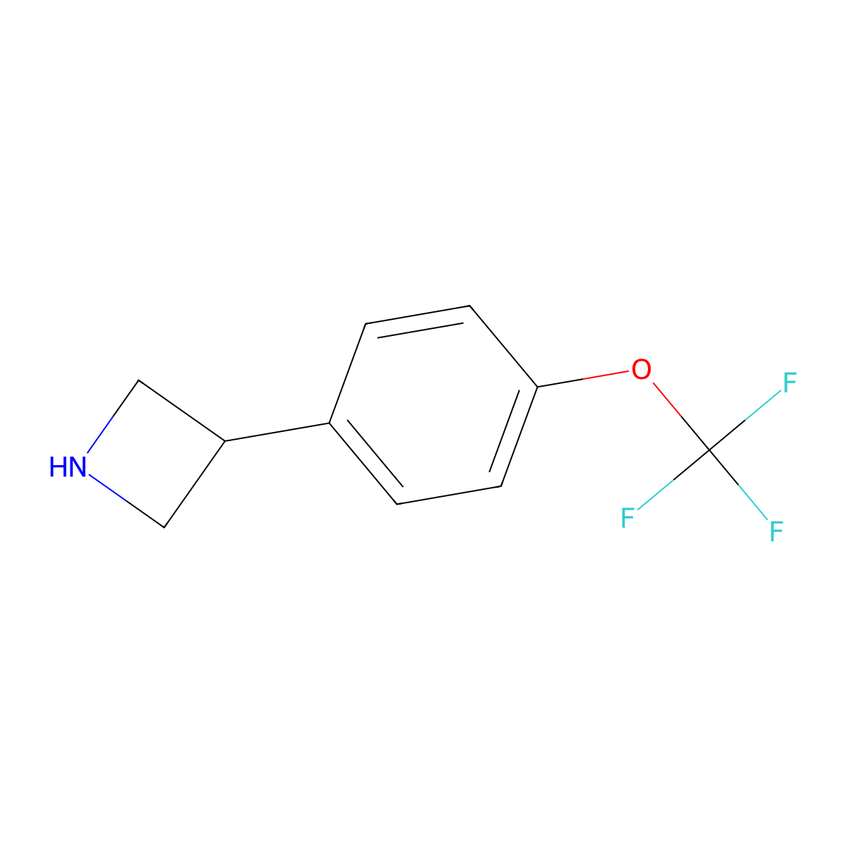3-(4-(Trifluoromethoxy)phenyl)azetidine molecular structure, CAS 1260767-61-0