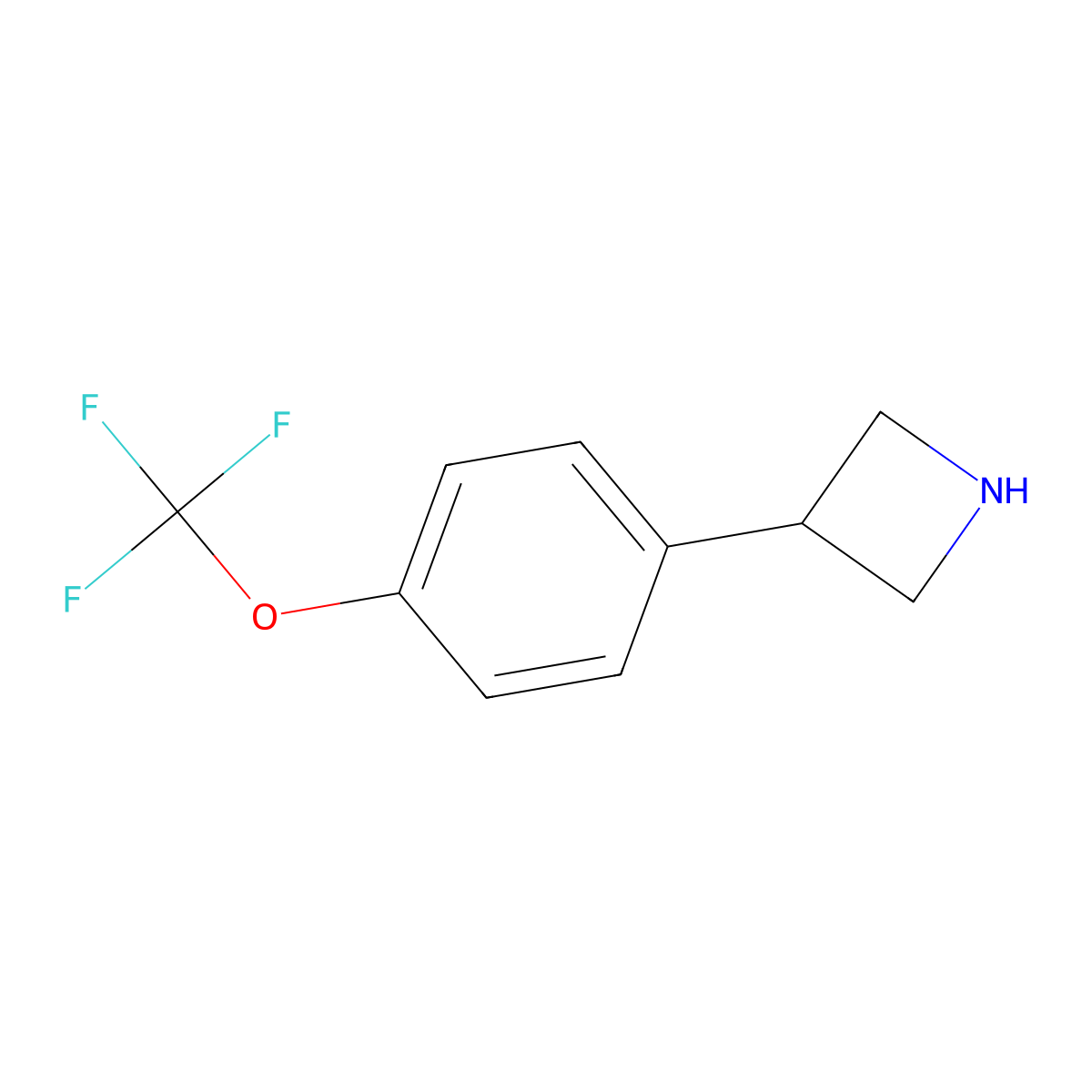 3-(4-(Trifluoromethoxy)phenyl)azetidine molecular structure, CAS 1260767-61-0