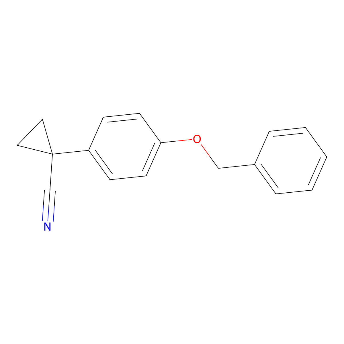 1-(4-(Benzyloxy)phenyl)cyclopropanecarbonitrile molecular structure, CAS 1260767-69-8
