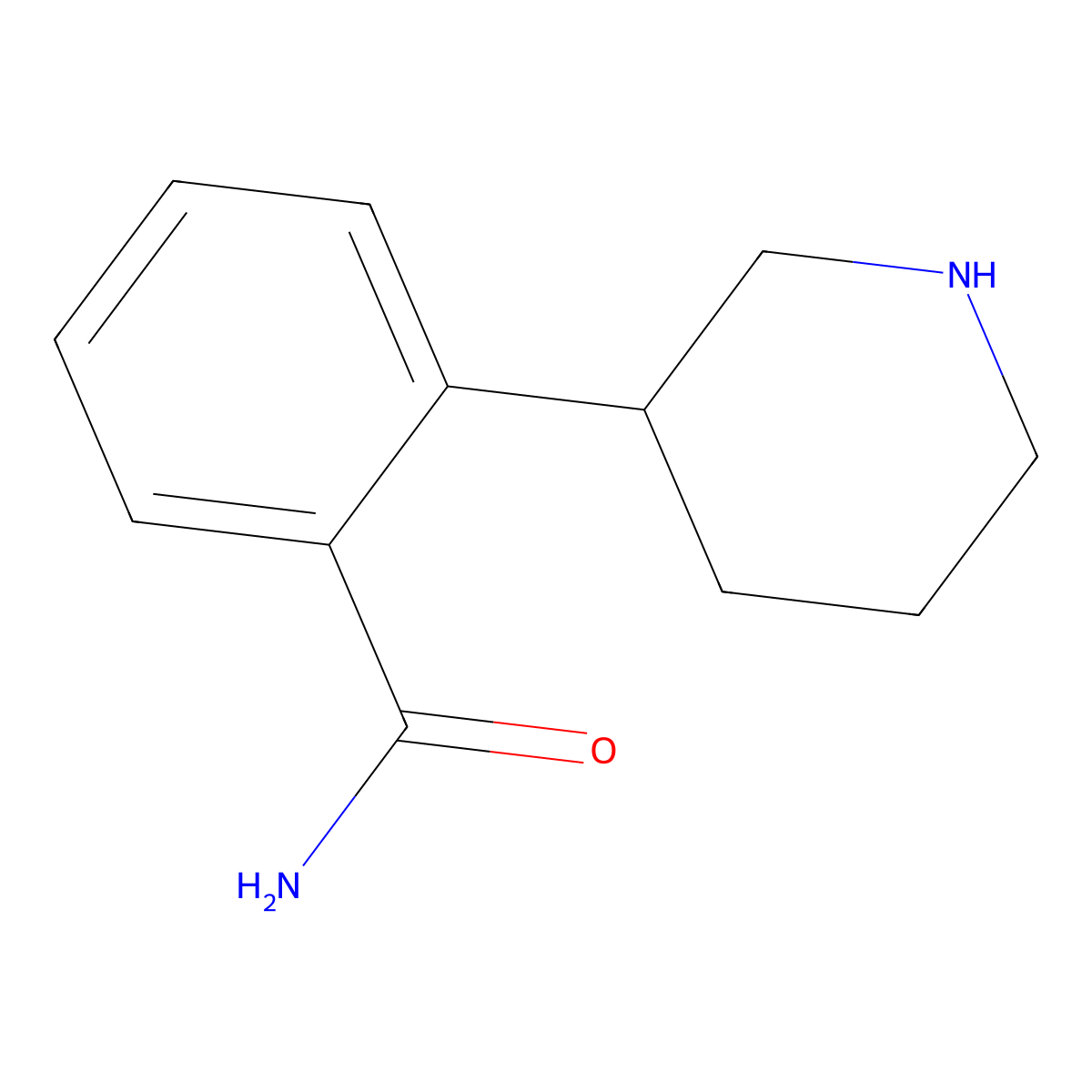 2-(Piperidin-3-yl)benzamide molecular structure, CAS 1260768-67-9