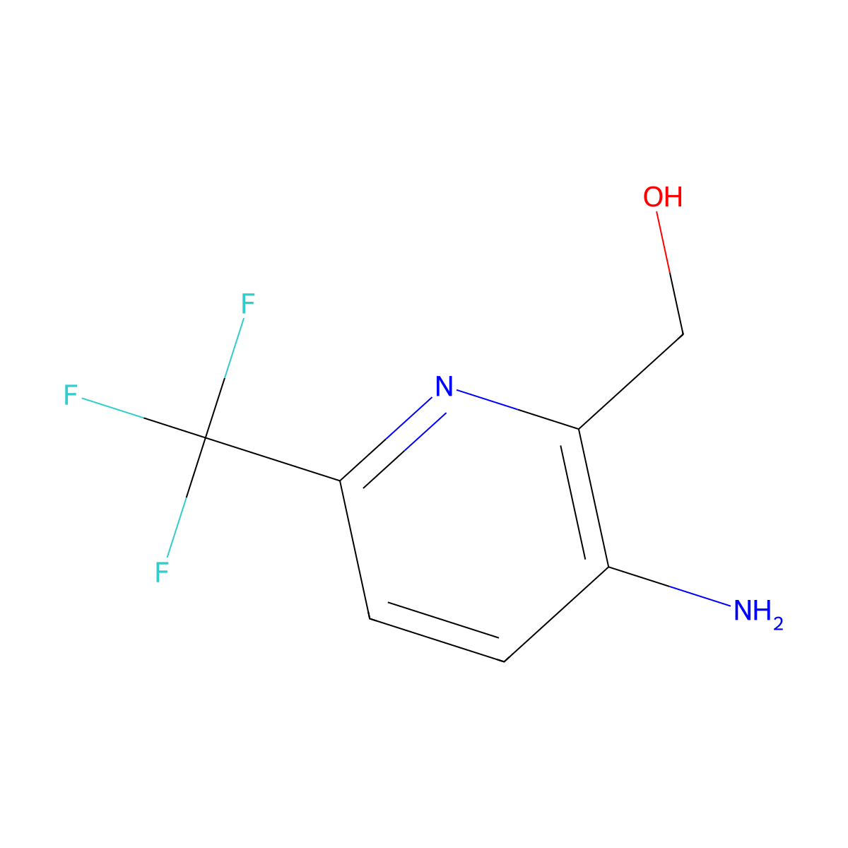 (3-Amino-6-(trifluoromethyl)pyridin-2-yl)methanol molecular structure, CAS 1260769-25-2