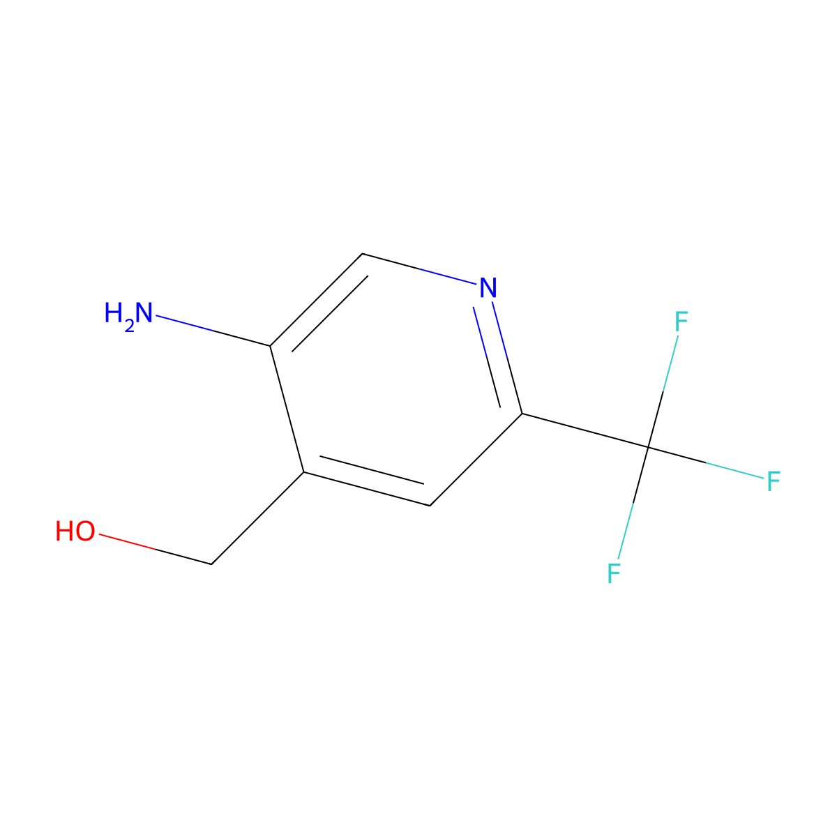 (5-Amino-2-trifluoromethyl-pyridin-4-YL)-methanol molecular structure, CAS 1260769-32-1