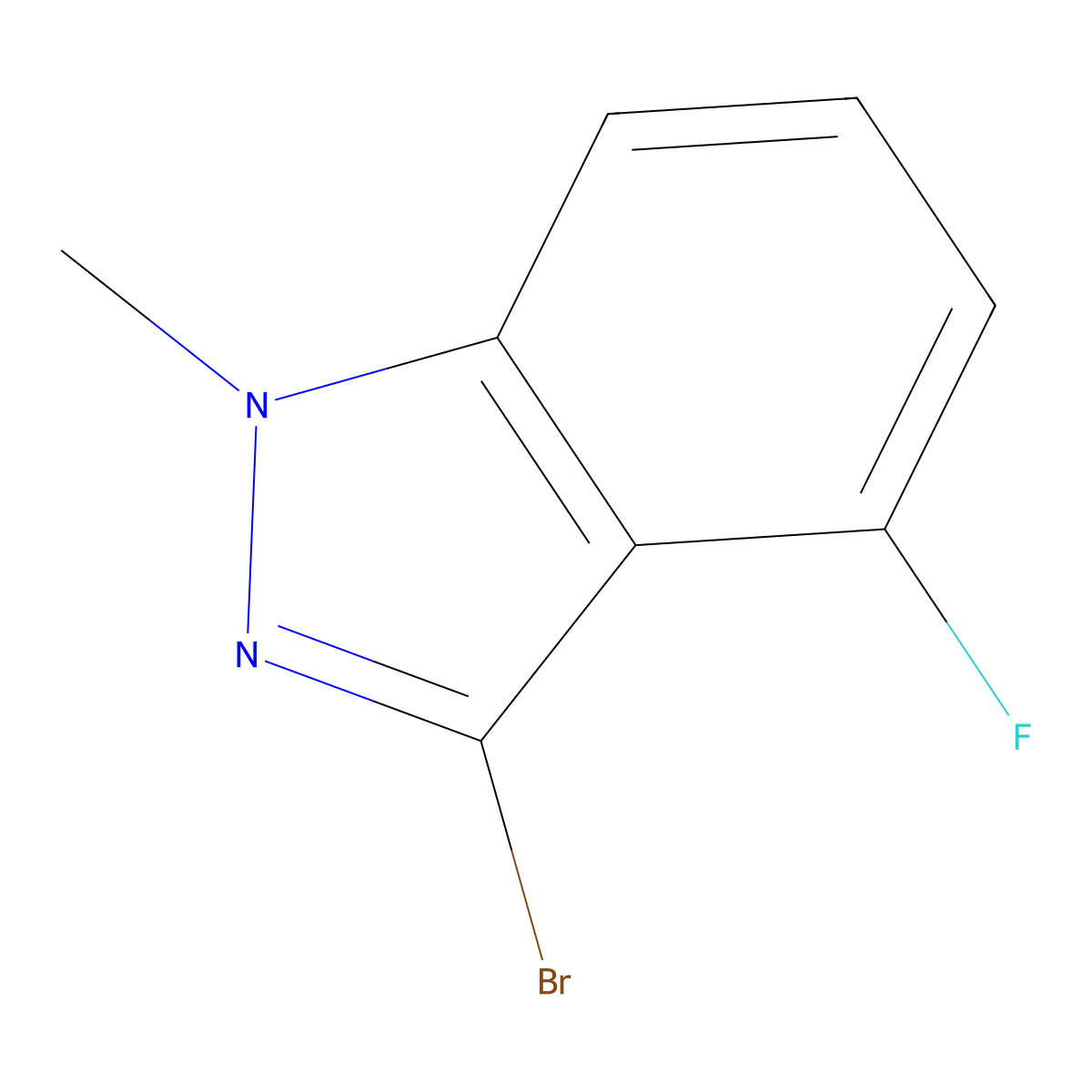 3-Bromo-4-fluoro-1-methyl-1h-indazole molecular structure, CAS 1260769-89-8