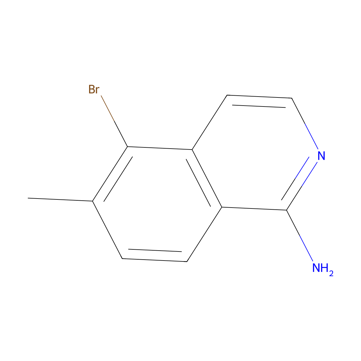 5-Bromo-6-methylisoquinolin-1-amine molecular structure, CAS 1260769-93-4