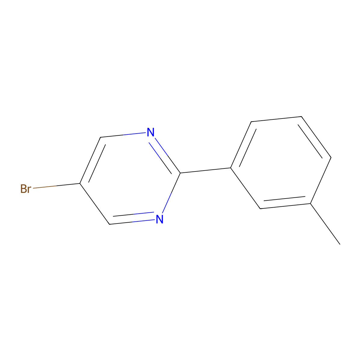 5-Bromo-2-(M-tolyl)pyrimidine molecular structure, CAS 1260770-85-1