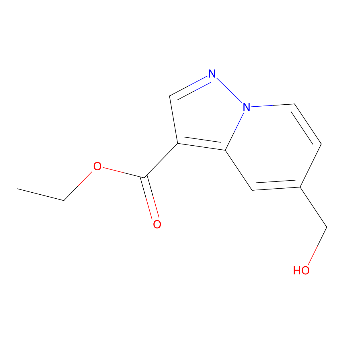 Ethyl 5-(hydroxymethyl)pyrazolo[1,5-a]pyridine-3-carboxylate molecular structure, CAS 1260770-97-5