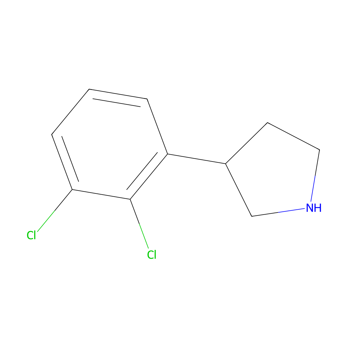 3-(2,3-Dichlorophenyl)pyrrolidine molecular structure, CAS 1260771-31-0