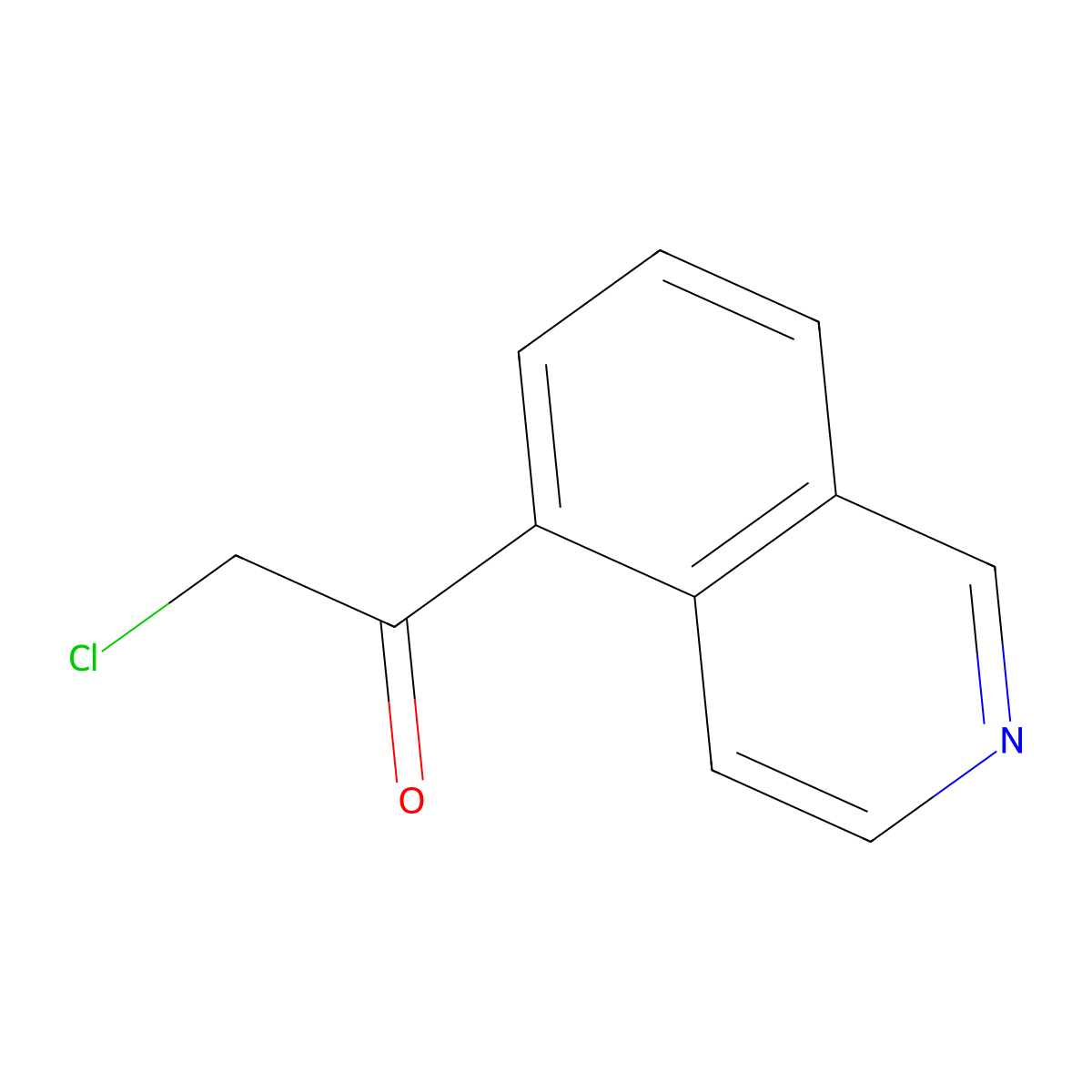 2-Chloro-1-(isoquinolin-5-yl)ethan-1-one molecular structure, CAS 1260773-43-0