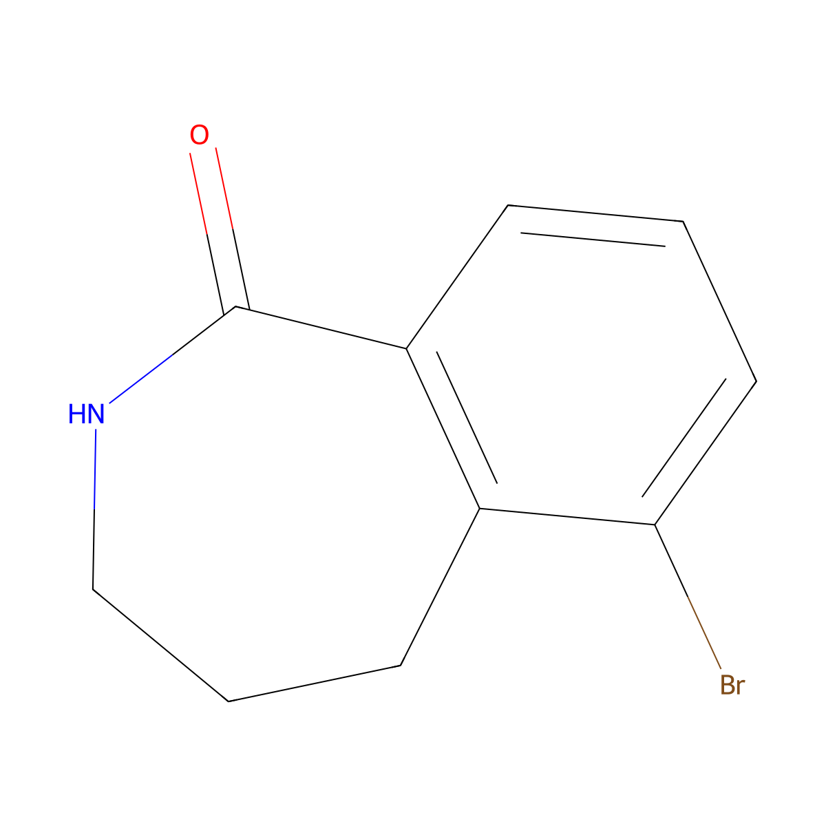 6-bromo-2,3,4,5-tetrahydro-1H-benzo[c]azepin-1-one molecular structure, CAS 1260774-29-5