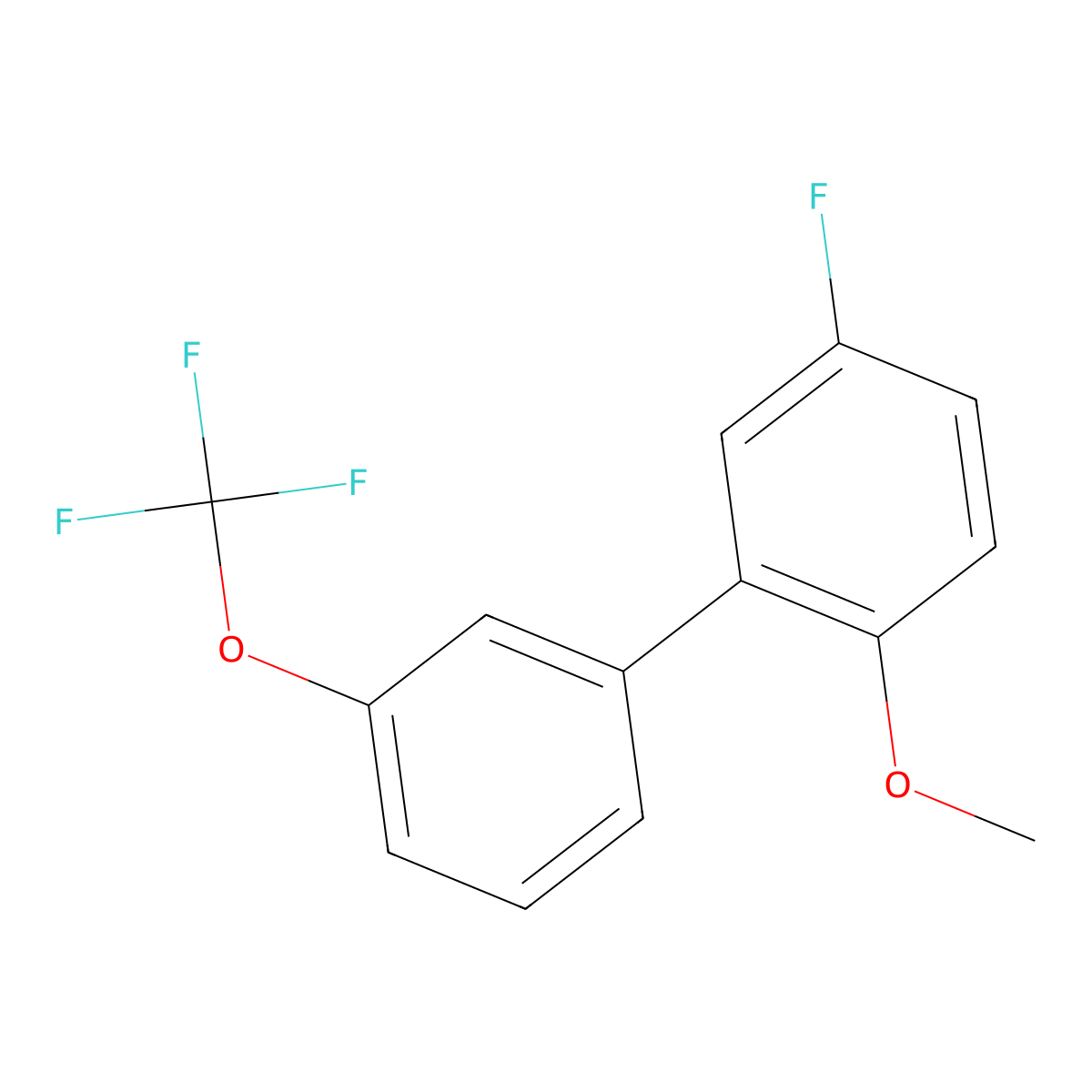 4-Fluoro-1-methoxy-2-[3-(trifluoromethoxy)phenyl]benzene molecular structure, CAS 1260774-97-7
