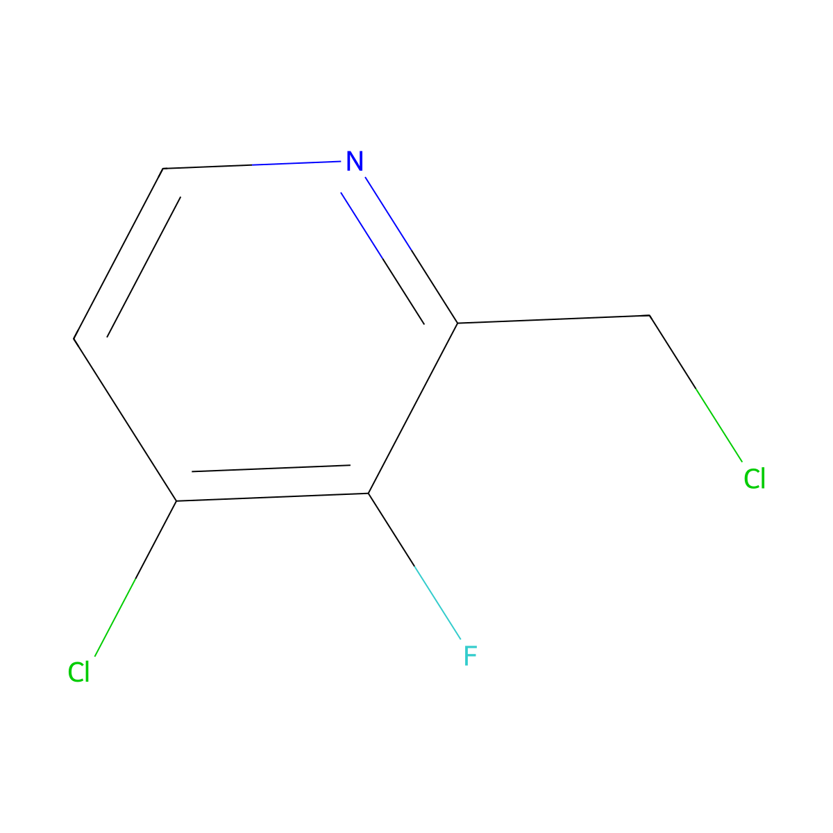 4-Chloro-2-(chloromethyl)-3-fluoropyridine molecular structure, CAS 1260775-26-5