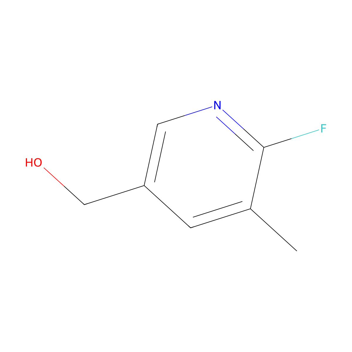 (6-Fluoro-5-methylpyridin-3-YL)methanol molecular structure, CAS 1260776-18-8