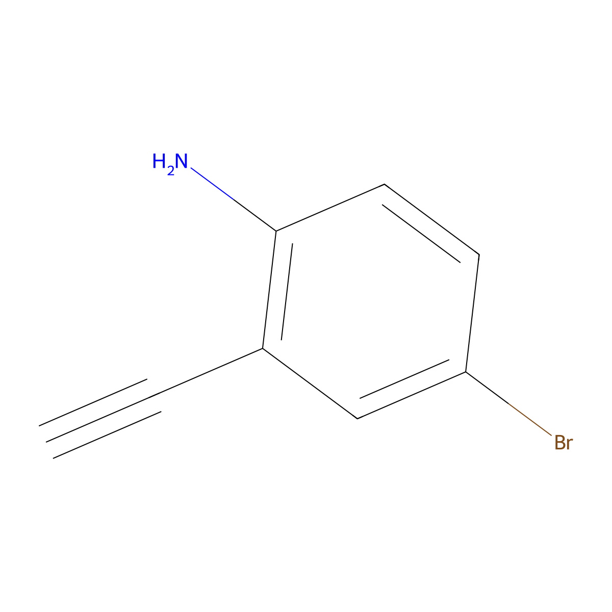 4-Bromo-2-ethynylaniline molecular structure, CAS 1260776-51-9