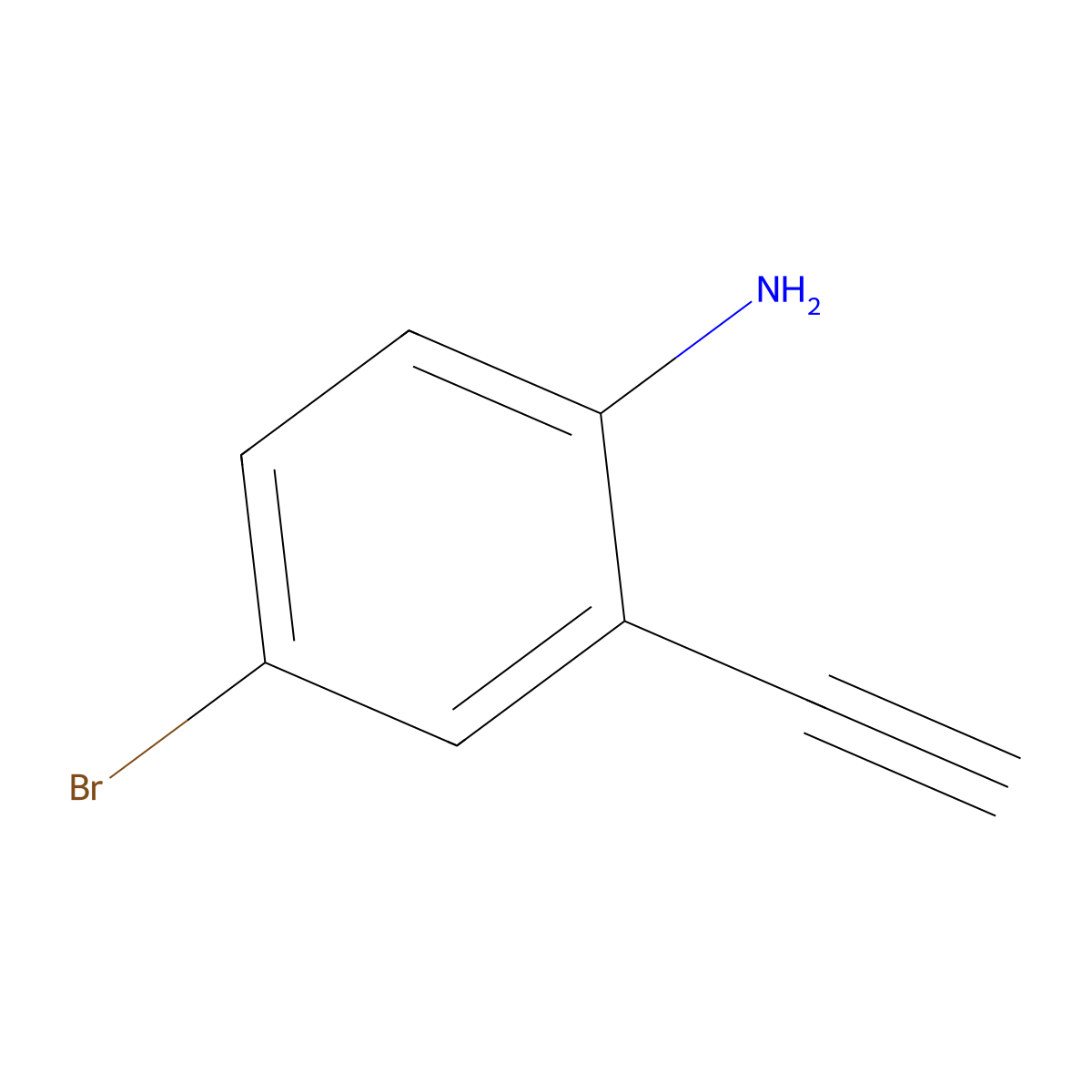 4-Bromo-2-ethynylaniline molecular structure, CAS 1260776-51-9