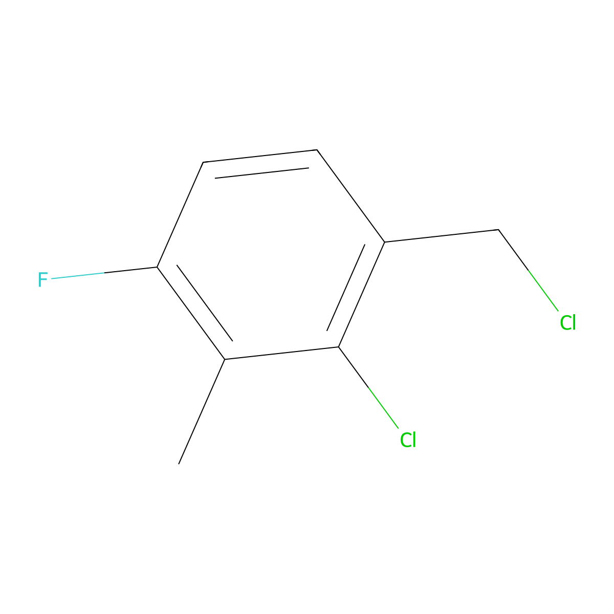 2-Chloro-1-(chloromethyl)-4-fluoro-3-methylbenzene molecular structure, CAS 1260776-61-1