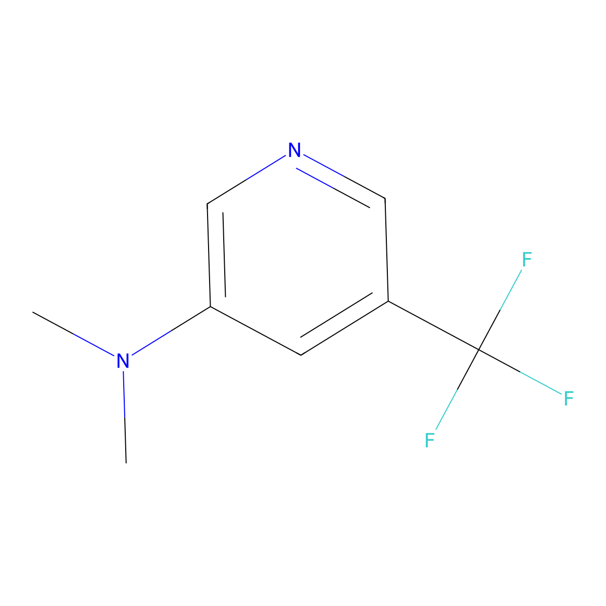 N,N-Dimethyl-5-(trifluoromethyl)pyridin-3-amine molecular structure, CAS 1260777-19-2