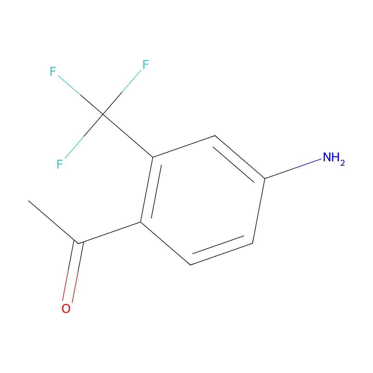 1-(4-Amino-2-(trifluoromethyl)phenyl)ethanone molecular structure, CAS 1260777-22-7