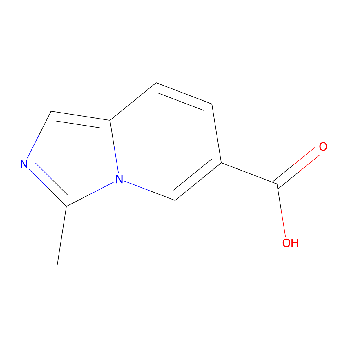 3-Methylimidazo[1,5-a]pyridine-6-carboxylic acid molecular structure, CAS 1260777-34-1