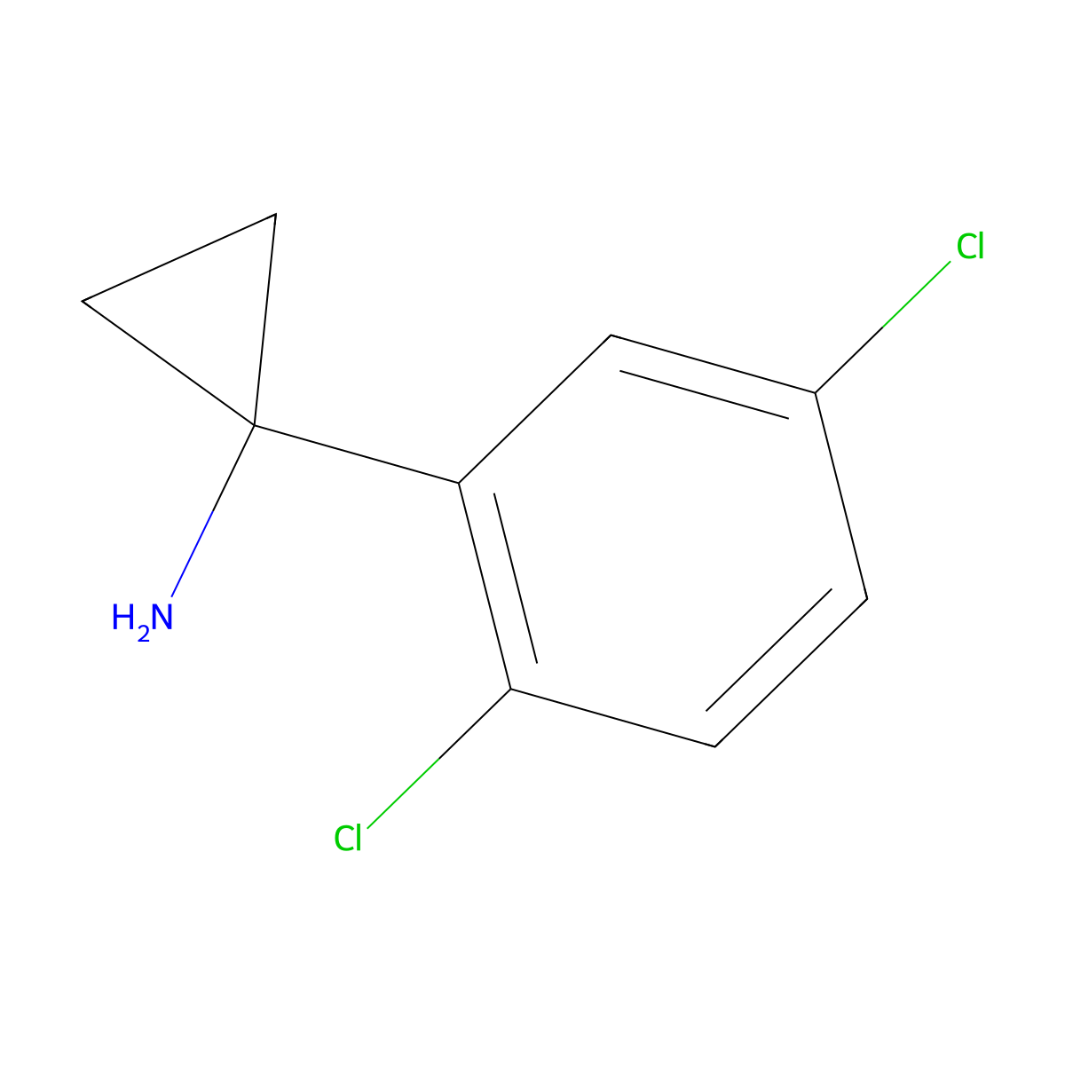 1-(2,5-Dichlorophenyl)cyclopropanamine molecular structure, CAS 1260777-41-0