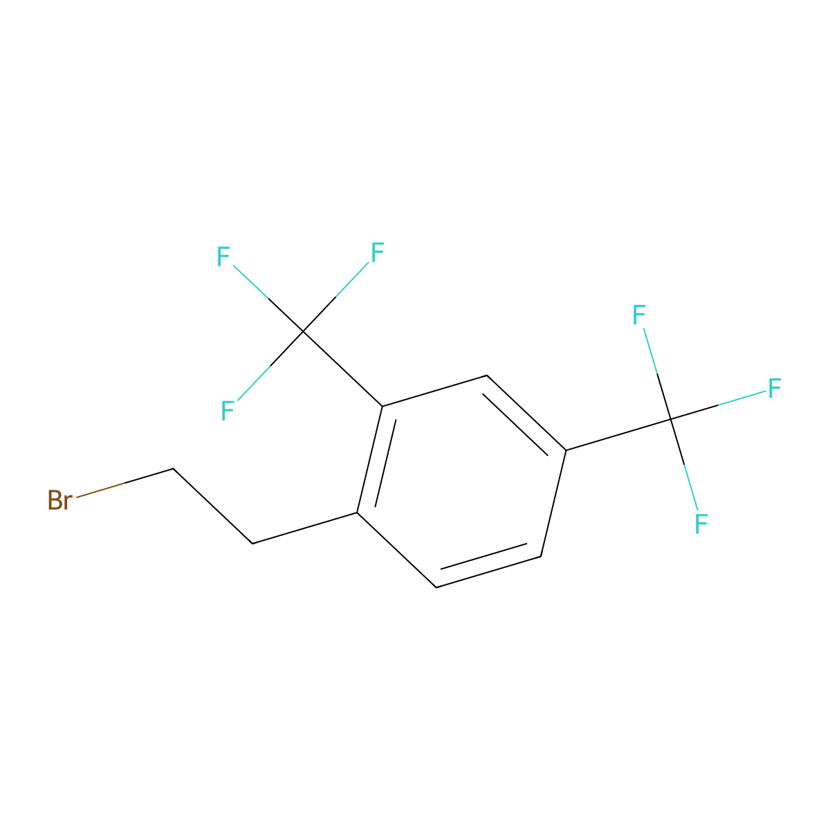 1-(2-Bromoethyl)-2,4-bis(trifluoromethyl)benzene molecular structure, CAS 1260777-90-9