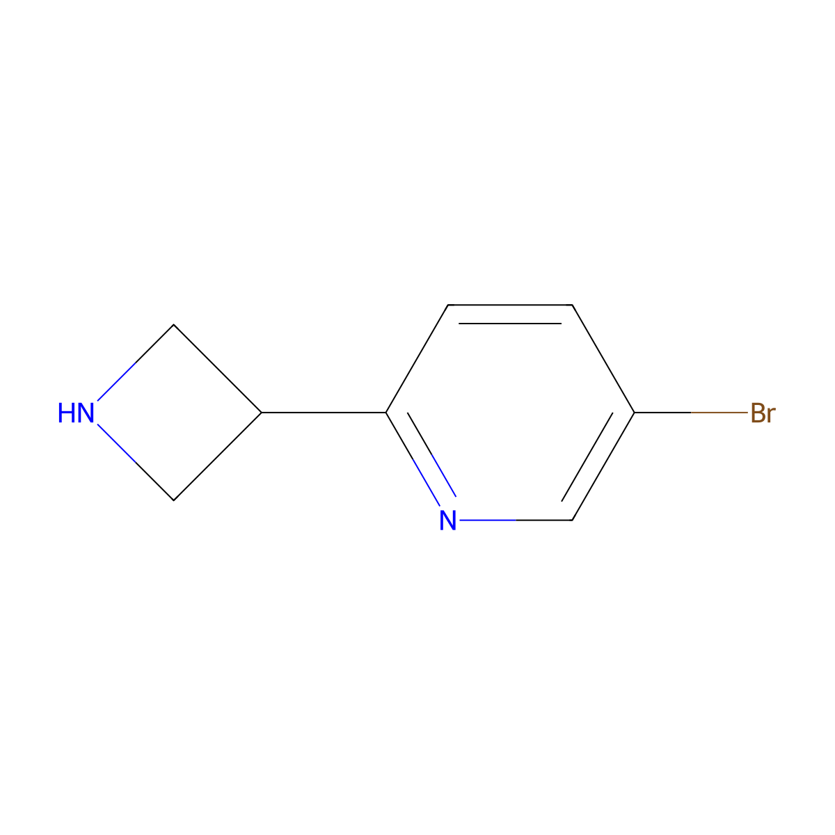 2-(Azetidin-3-yl)-5-bromopyridine molecular structure, CAS 1260778-70-8