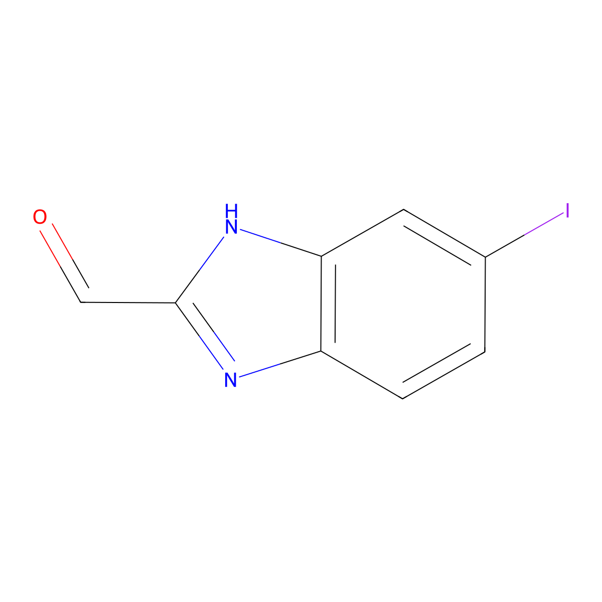 6-Iodo-1H-benzoimidazole-2-carbaldehyde molecular structure, CAS 1260779-31-4