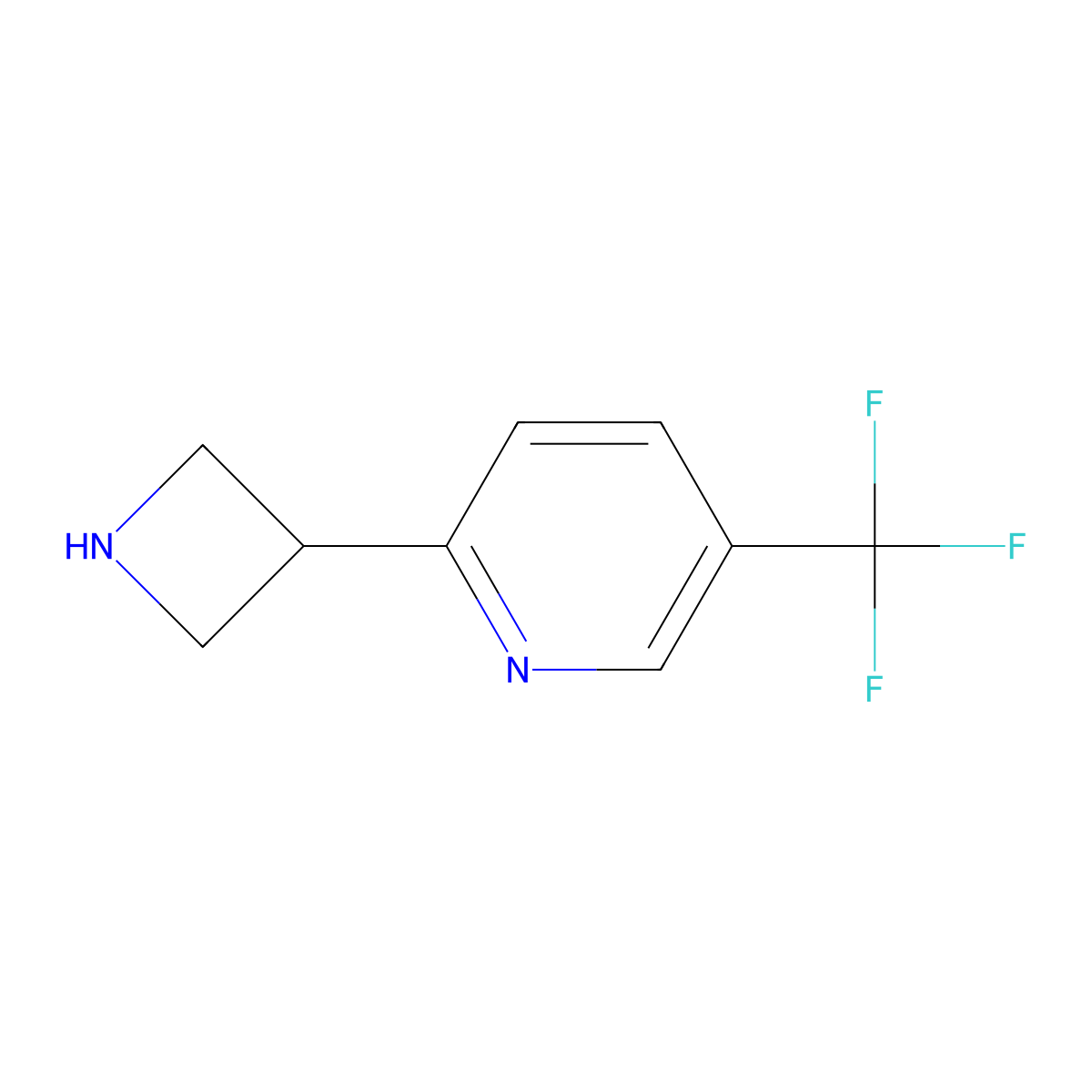 2-(Azetidin-3-yl)-5-(trifluoromethyl)pyridine molecular structure, CAS 1260779-70-1