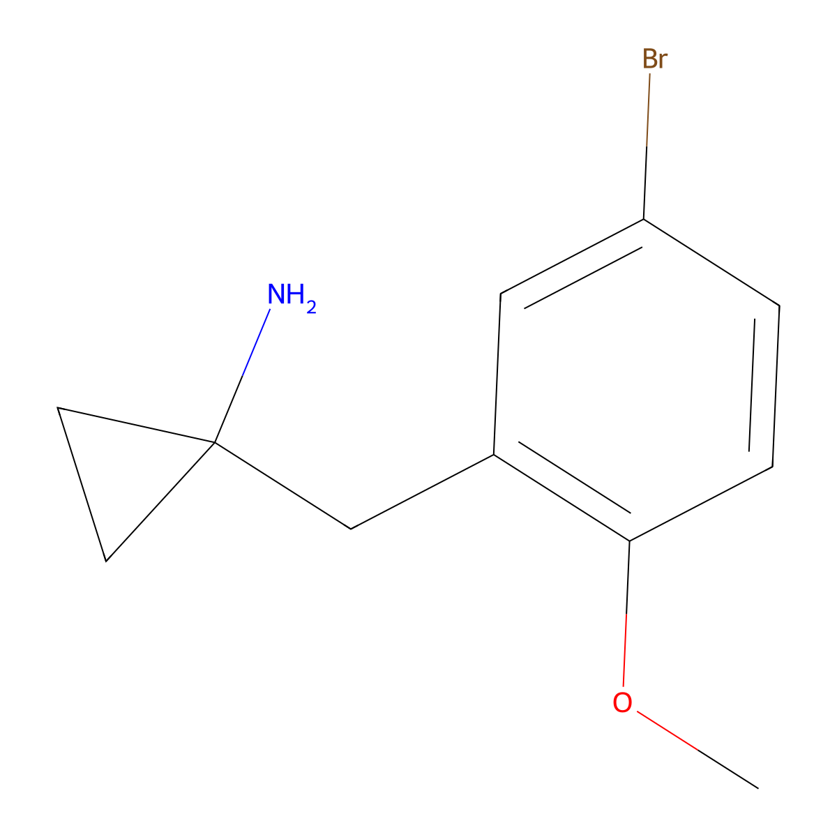 1-(5-Bromo-2-methoxybenzyl)cyclopropan-1-amine molecular structure, CAS 1260779-93-8