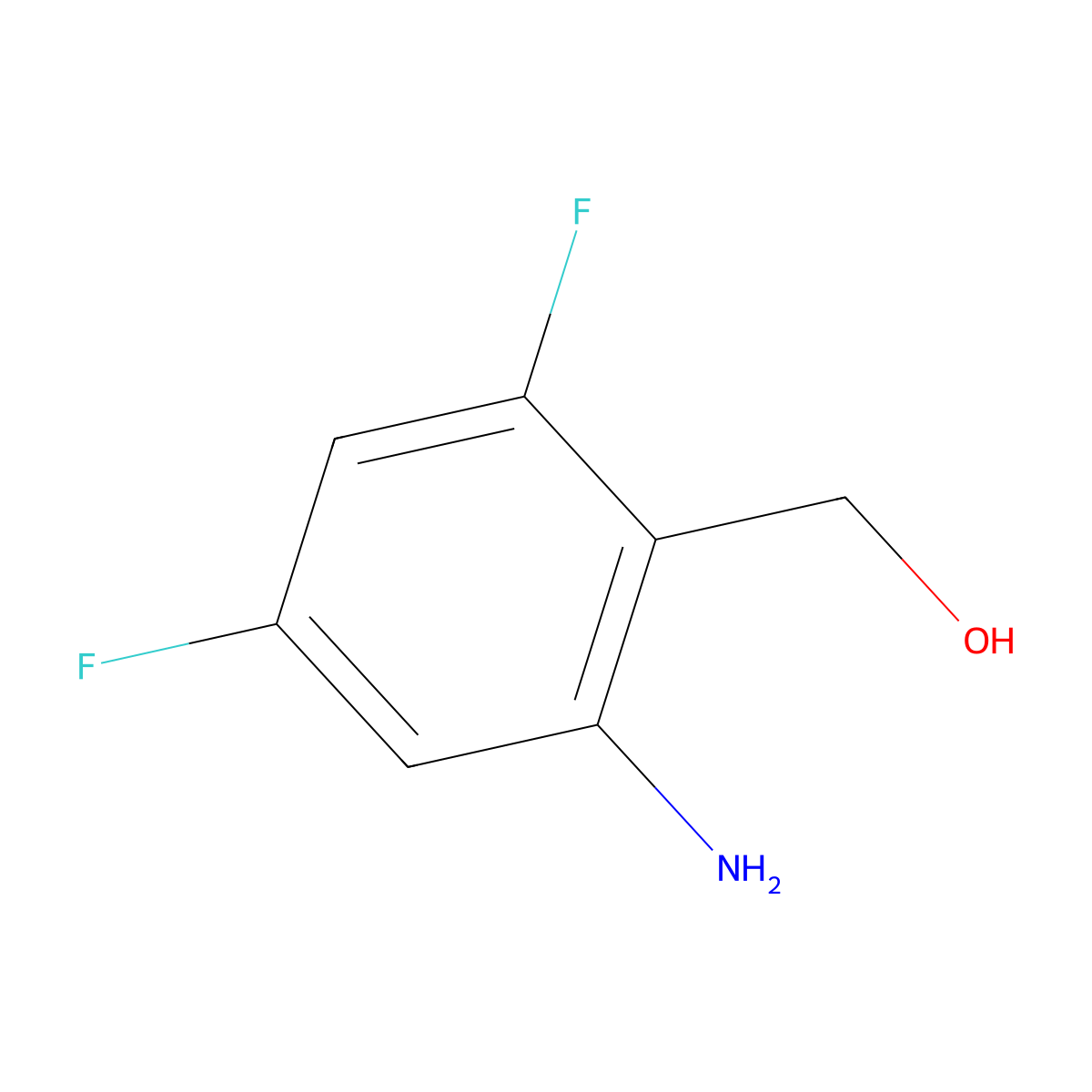 (2-Amino-4,6-difluorophenyl)methanol molecular structure, CAS 1260783-44-5