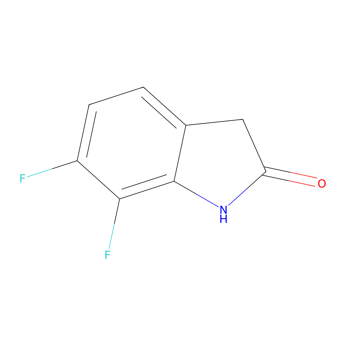 6,7-Difluoroindolin-2-one molecular structure, CAS 1260783-65-0