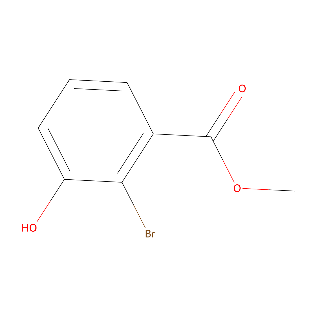 Methyl 2-bromo-3-hydroxybenzoate molecular structure, CAS 1260783-82-1