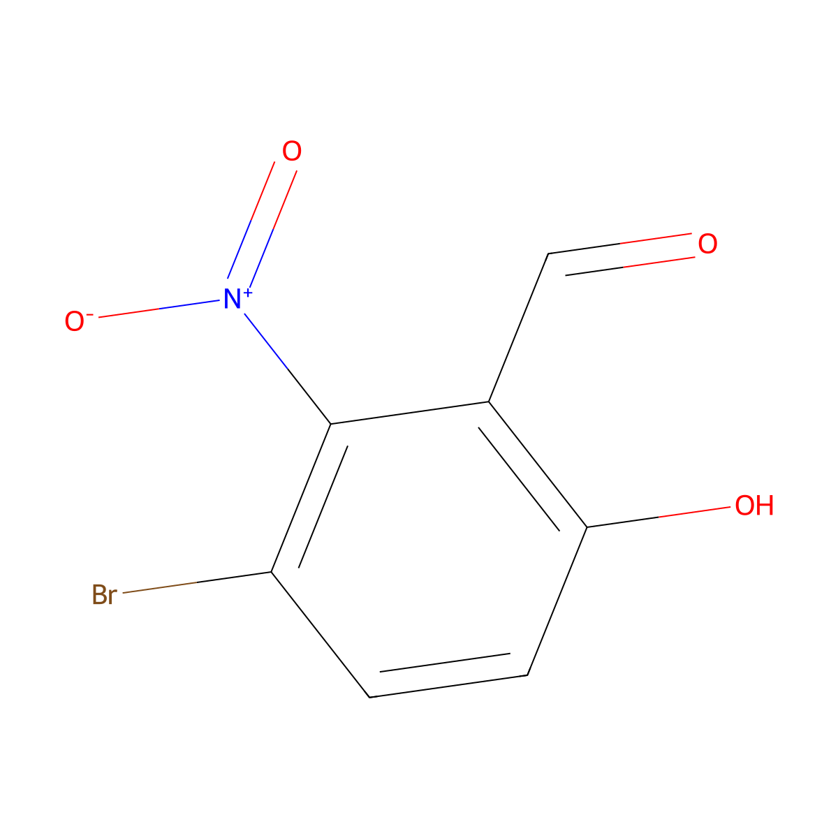 3-Bromo-6-hydroxy-2-nitrobenzaldehyde molecular structure, CAS 1260783-83-2
