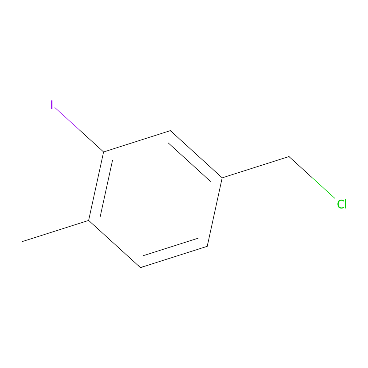 4-(Chloromethyl)-2-iodo-1-methylbenzene molecular structure, CAS 1260784-02-8