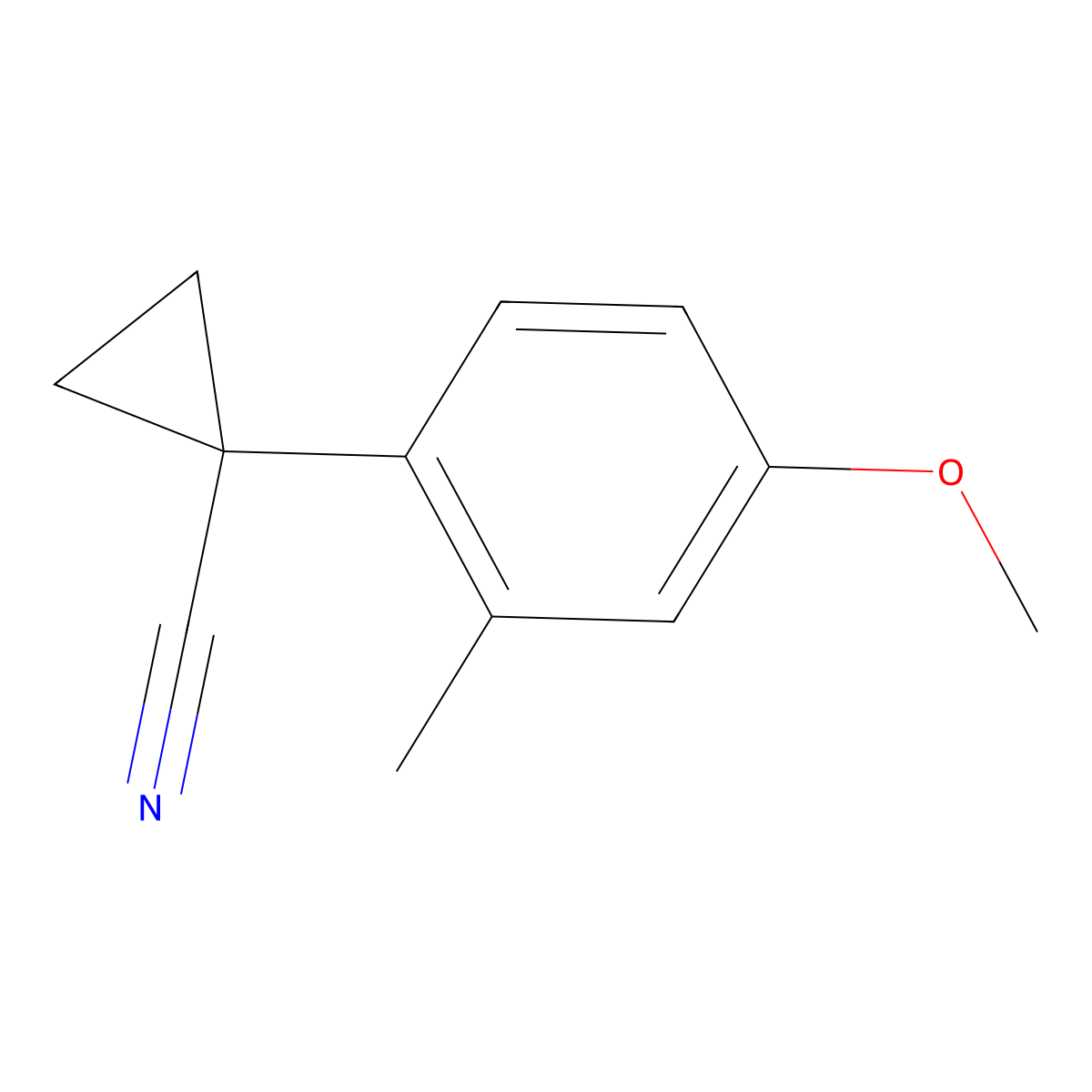 1-(4-Methoxy-2-methylphenyl)cyclopropane-1-carbonitrile molecular structure, CAS 1260784-21-1
