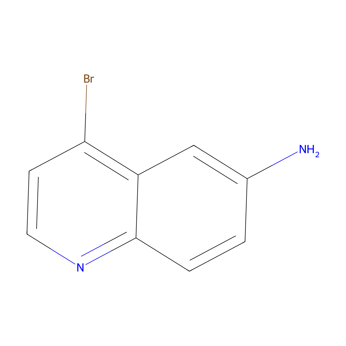 4-Bromoquinolin-6-amine molecular structure, CAS 1260785-25-8