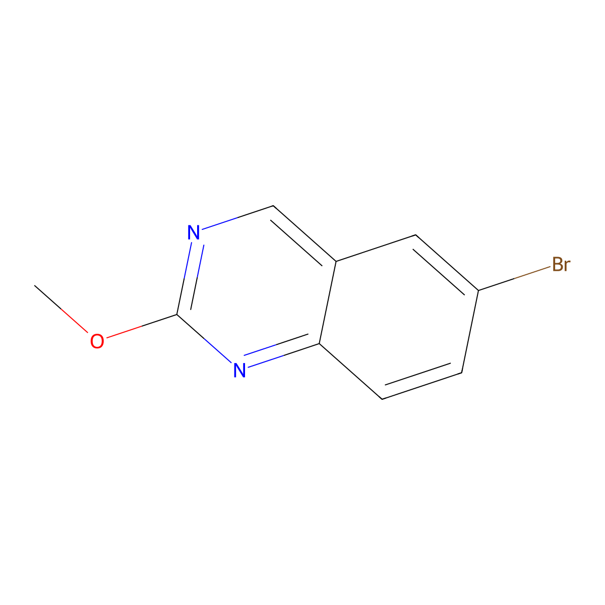 6-Bromo-2-methoxyquinazoline molecular structure, CAS 1260785-32-7