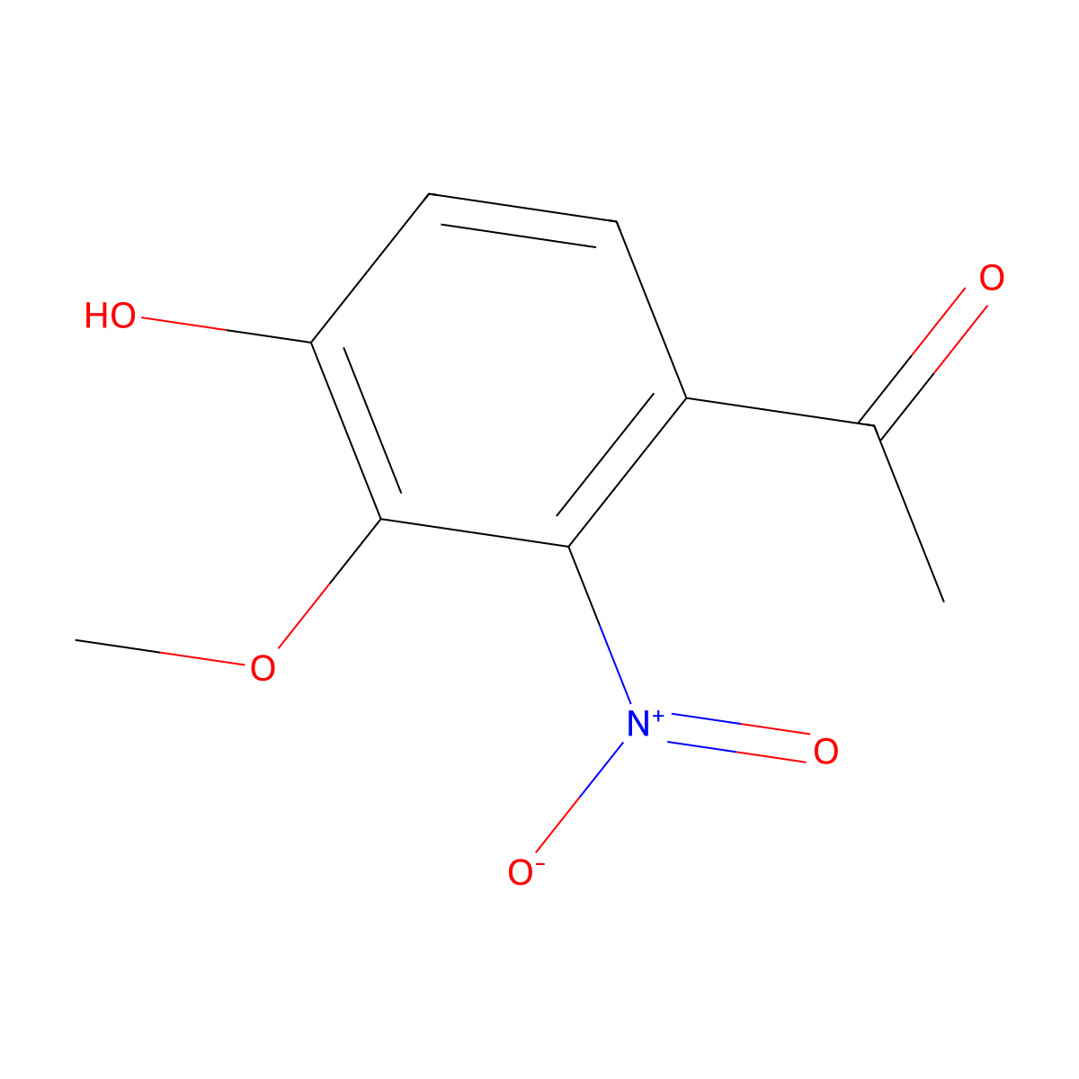 1-(4-Hydroxy-3-methoxy-2-nitrophenyl)ethanone molecular structure, CAS 1260785-45-2