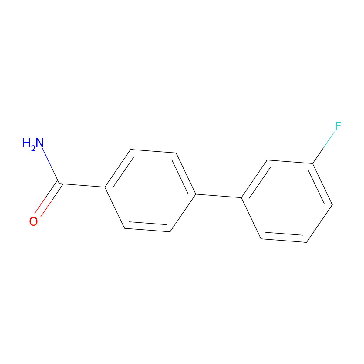 4-(3-Fluorophenyl)benzamide molecular structure, CAS 1260786-93-3