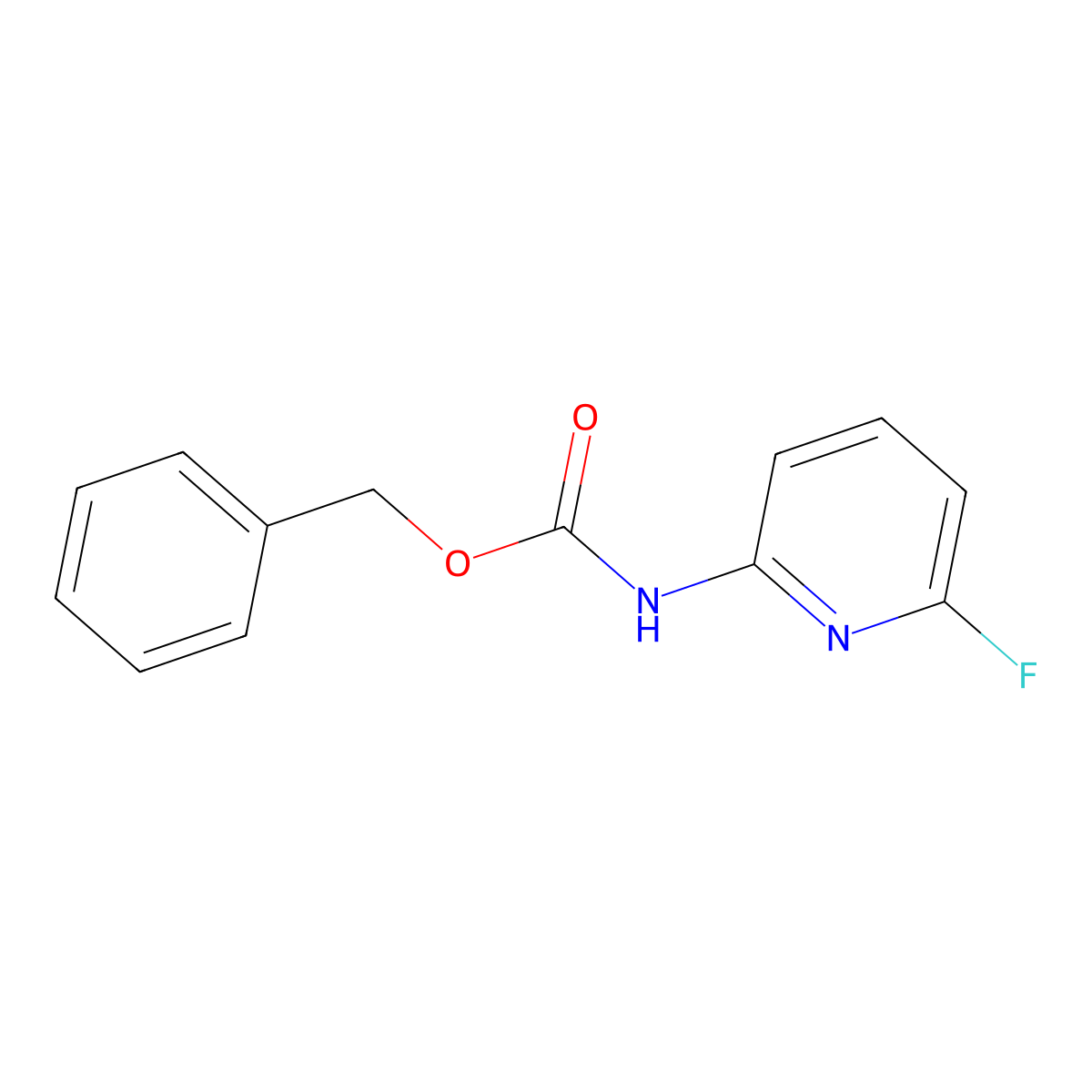 benzyl N-(6-fluoropyridin-2-yl)carbamate molecular structure, CAS 1260787-14-1