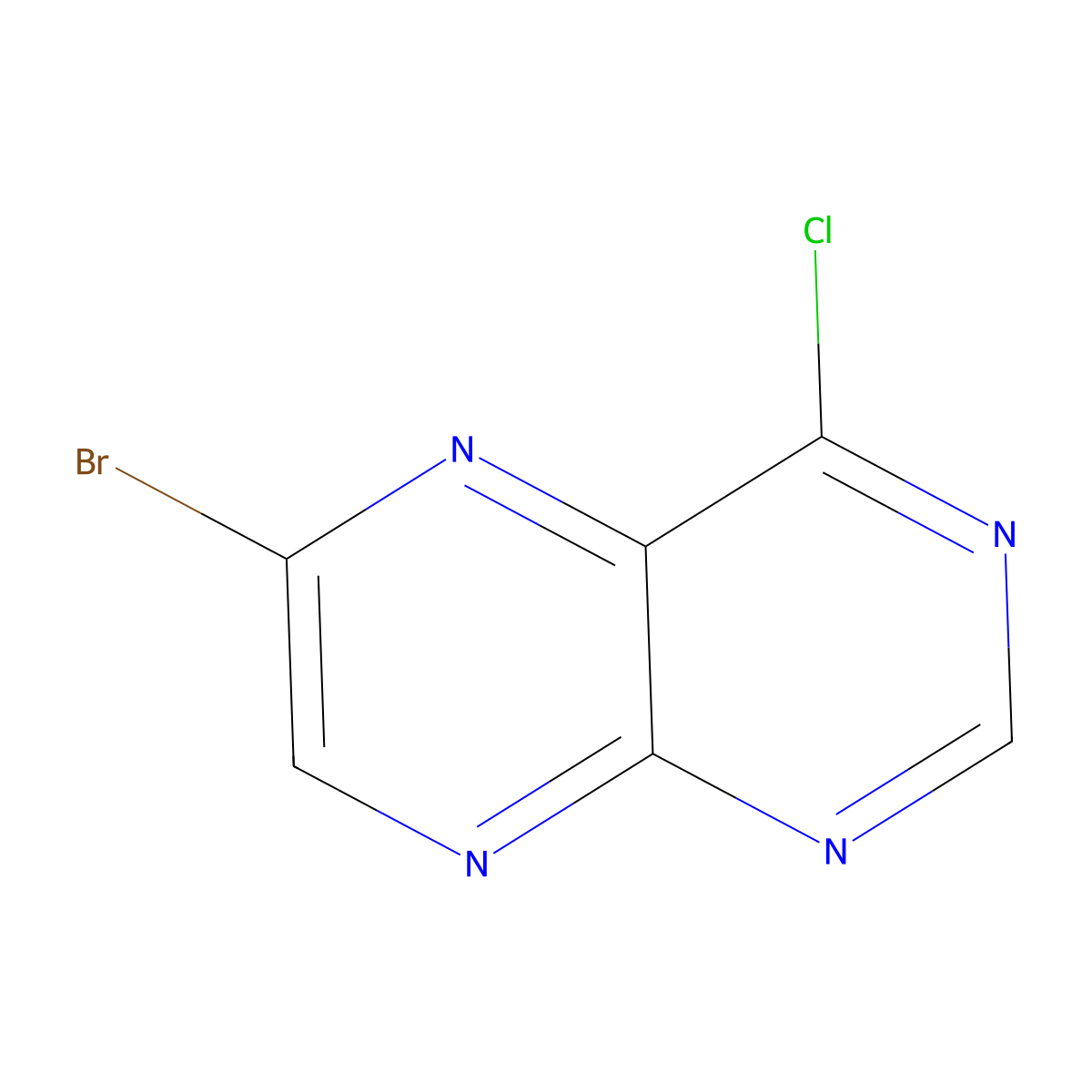 6-Bromo-4-chloropteridine molecular structure, CAS 1260787-67-4