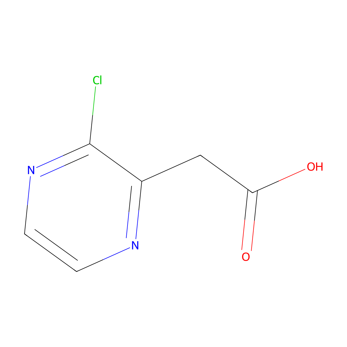 2-(3-Chloropyrazin-2-yl)acetic acid molecular structure, CAS 1260787-77-6