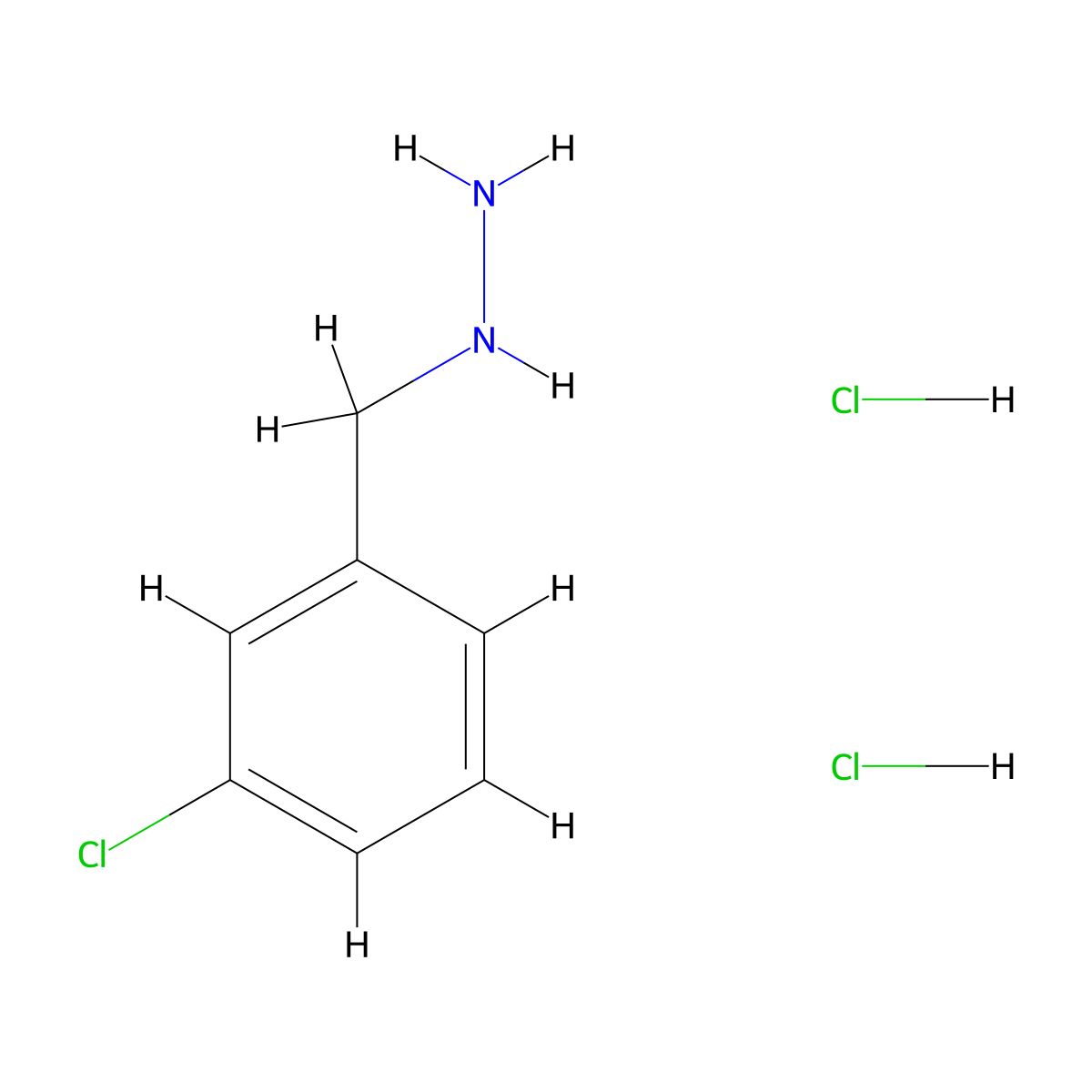 (3-Chlorobenzyl)hydrazine dihydrochloride molecular structure, CAS 1260787-89-0