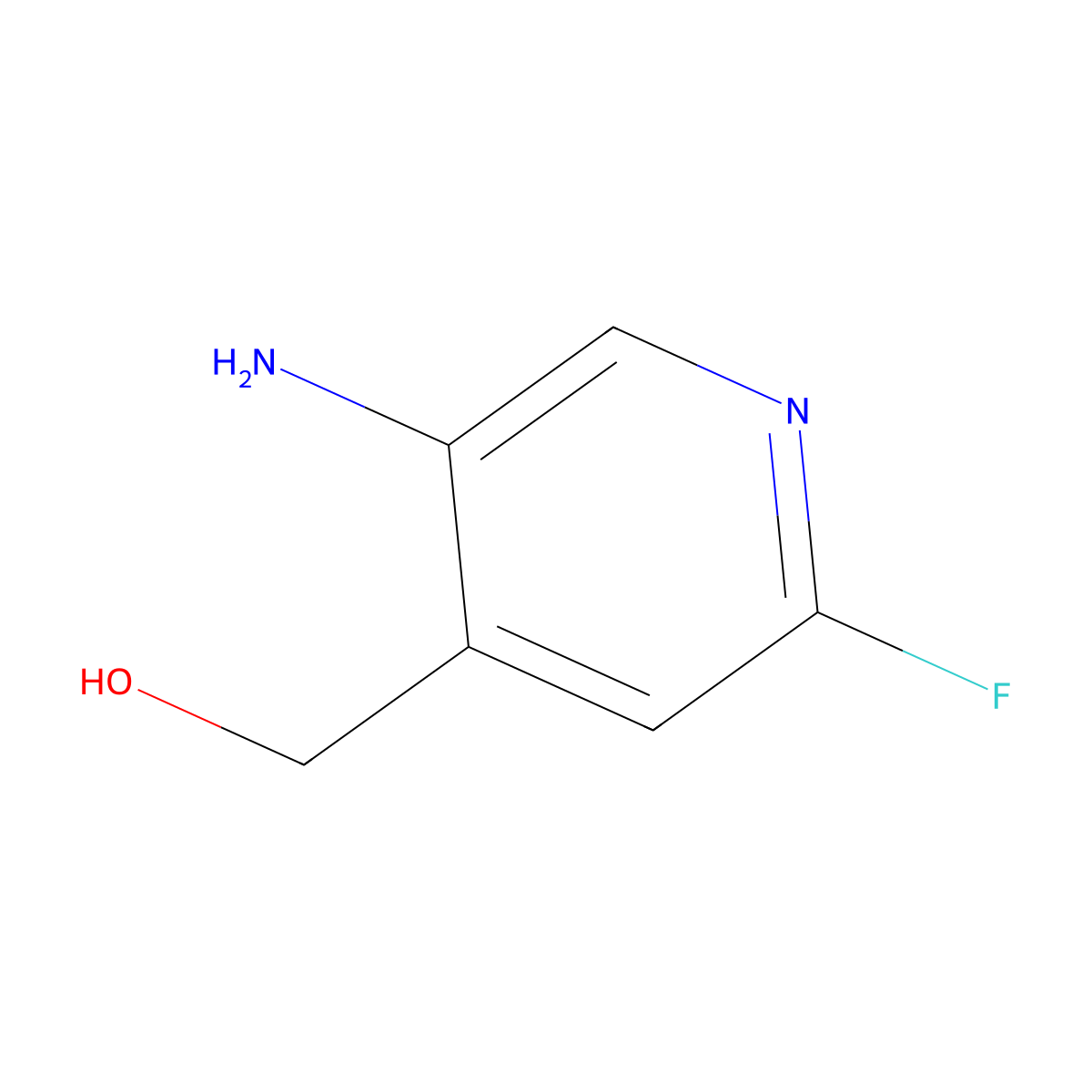 (5-Amino-2-fluoropyridin-4-yl)methanol molecular structure, CAS 1260788-59-7