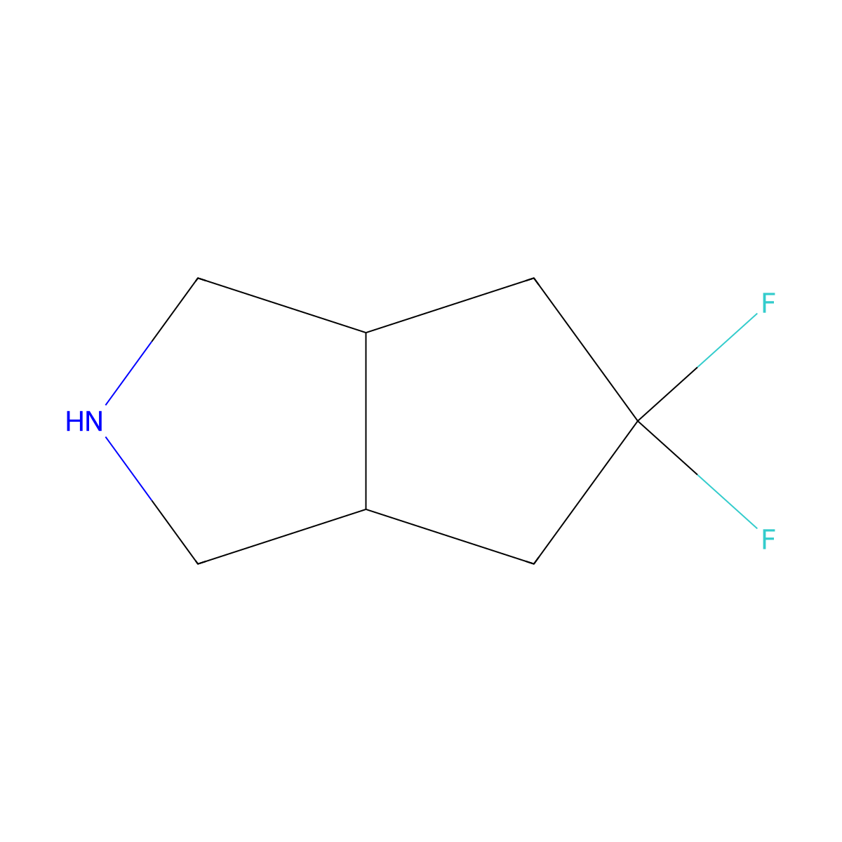 5,5-Difluorooctahydrocyclopenta[c]pyrrole molecular structure, CAS 1260788-72-4