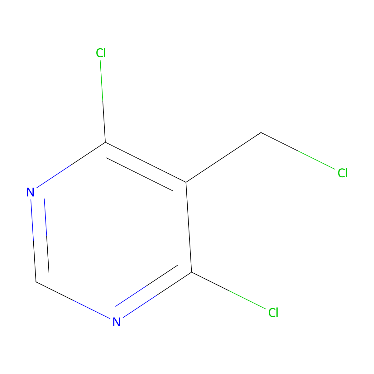 4,6-Dichloro-5-(chloromethyl)pyrimidine molecular structure, CAS 1260790-15-5