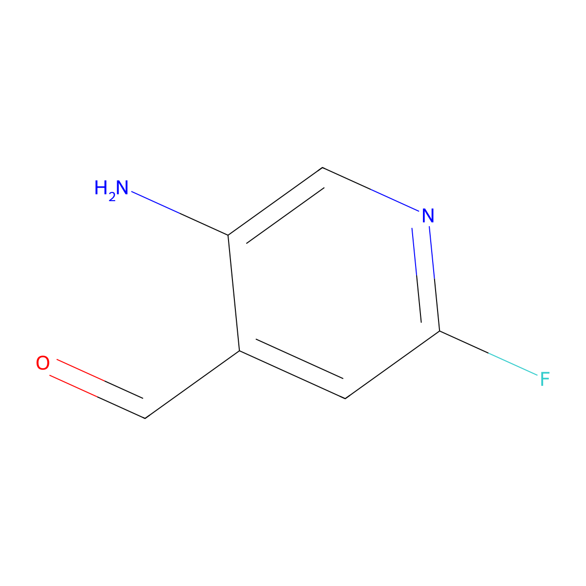 5-Amino-2-fluoroisonicotinaldehyde molecular structure, CAS 1260790-23-5