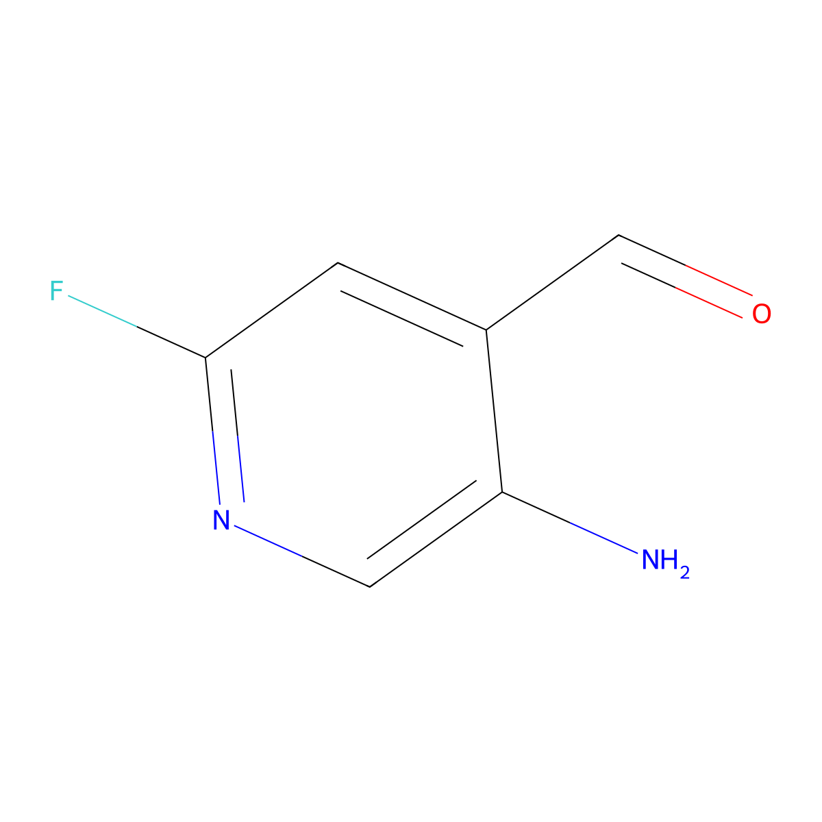 5-Amino-2-fluoroisonicotinaldehyde molecular structure, CAS 1260790-23-5