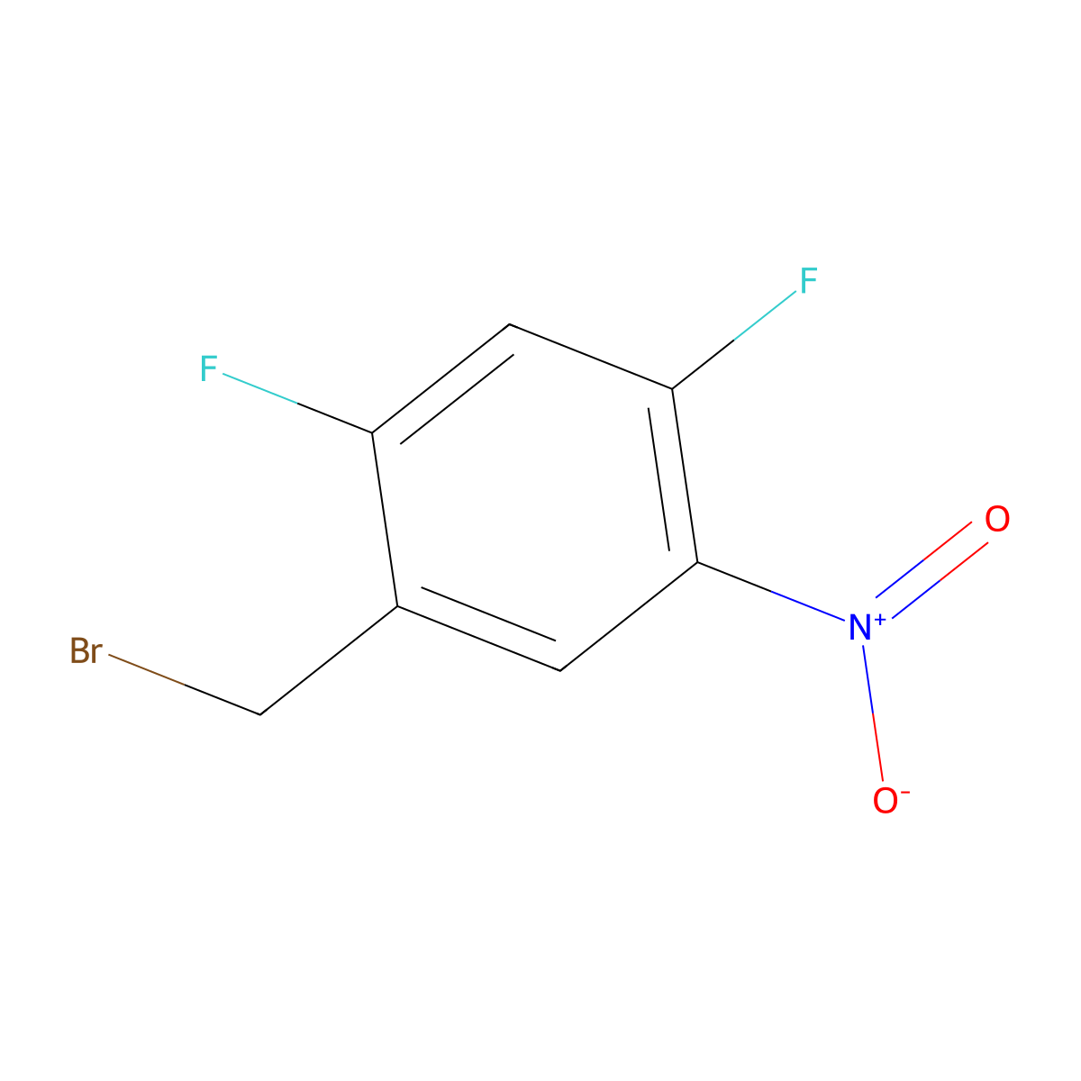 2,4-Difluoro-5-nitrobenzyl bromide molecular structure, CAS 1260790-43-9